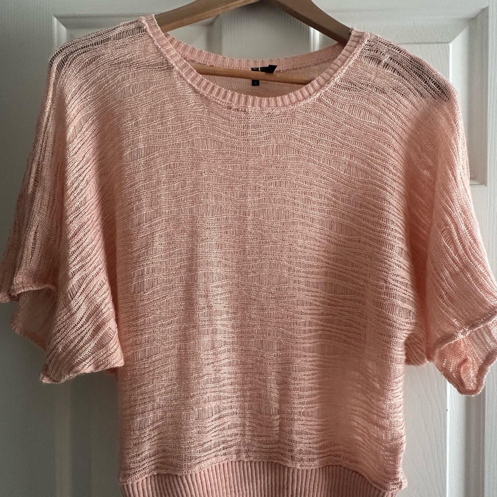 Maurices Light Pink Sheer Knit Sweater